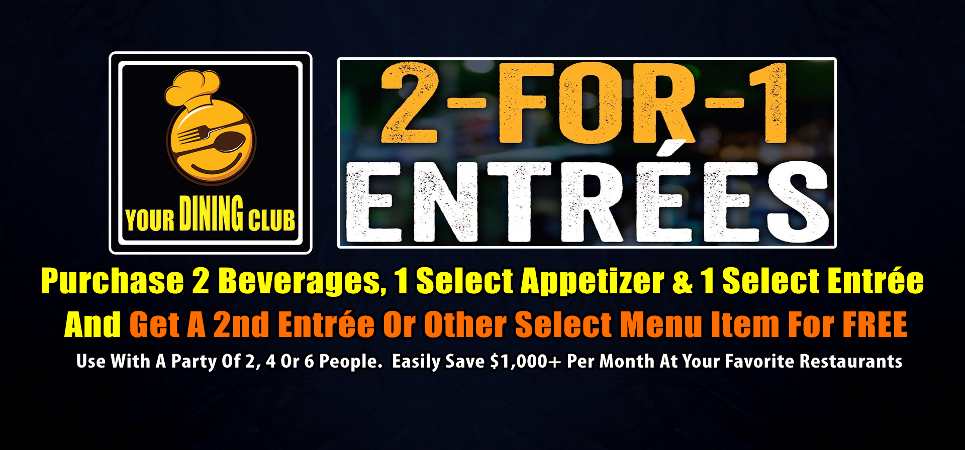 Your Dining Club — Restaurant savings slide 2